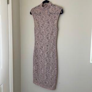 Lace & Sequin Mauve Cocktail Dress. Never worn. Cutest Dress Imaginable 🥰 Med